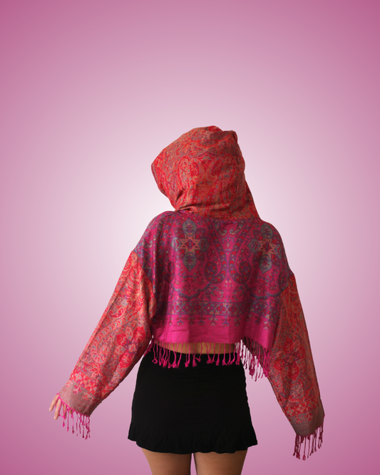 Vibrance Cropped Pashmina Hoodie