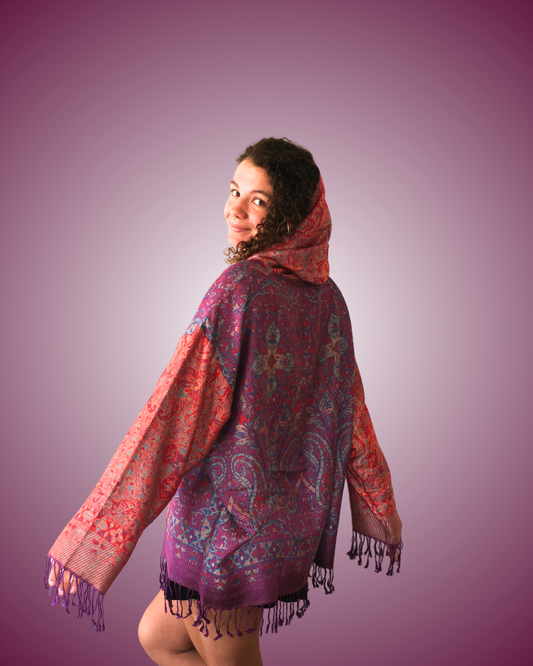 Berry Full Sized Pashmina Hoodie