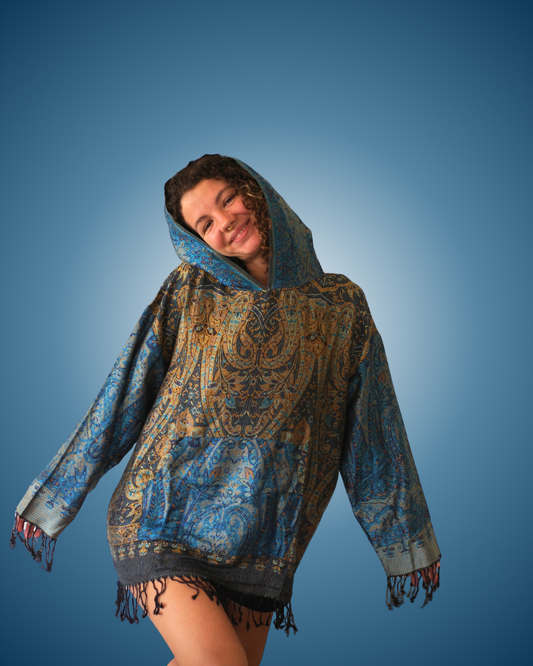 Midnight Full Size Pashmina Hoodie