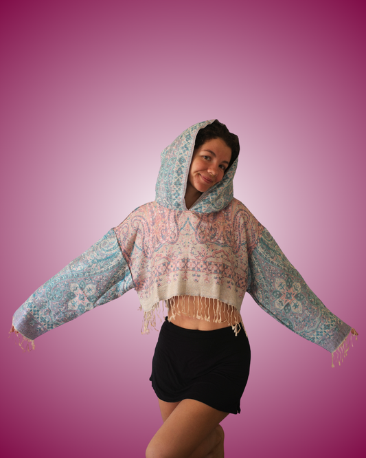 Playa Cropped Pashmina Hoodie