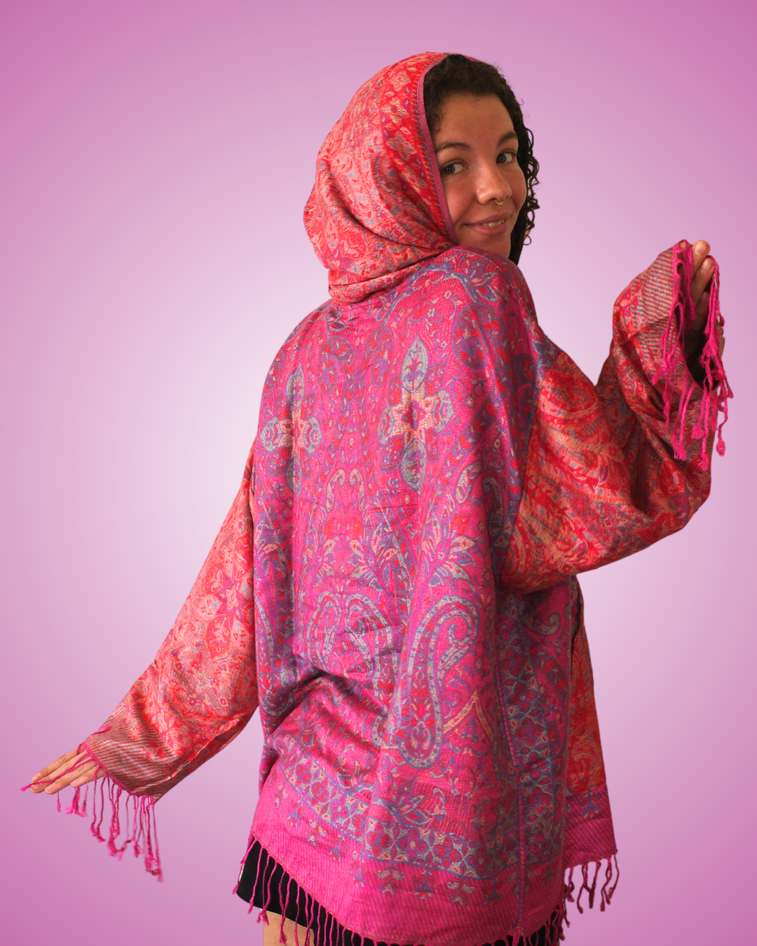 Vibrance Full Sized Pashmina Hoodie