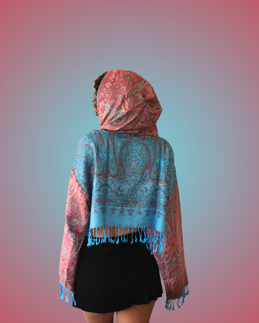 Bass Drop Cropped Pashmina Hoodie