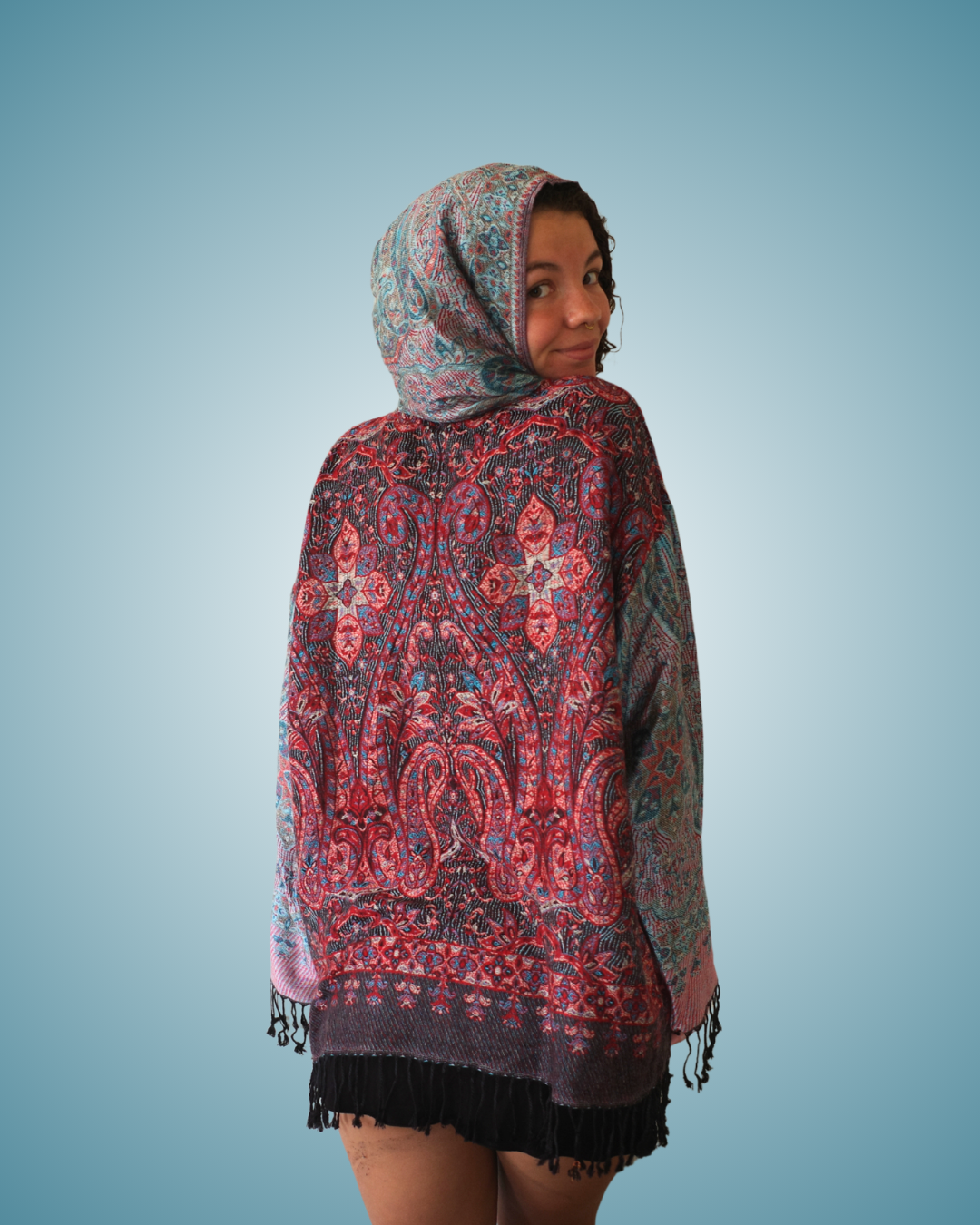 Fire & Flow Full Size Pashmina Hoodie
