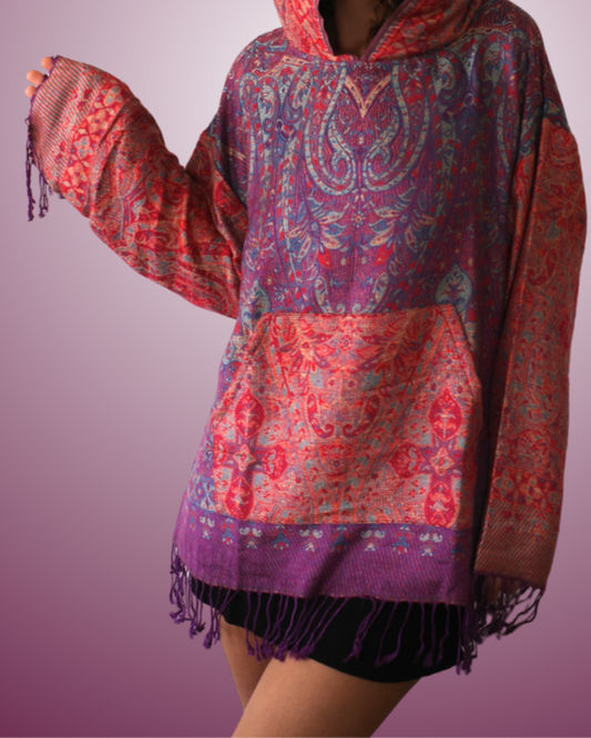 Berry Full Sized Pashmina Hoodie