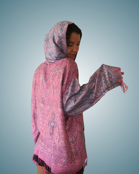 Rose Quartz Full Size Pashmina Hoodie