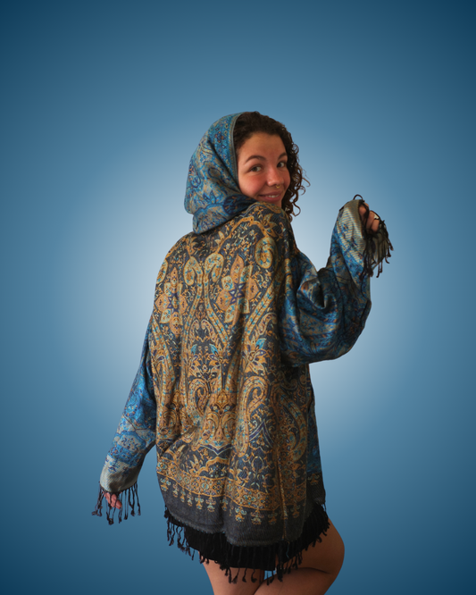 Midnight Full Size Pashmina Hoodie