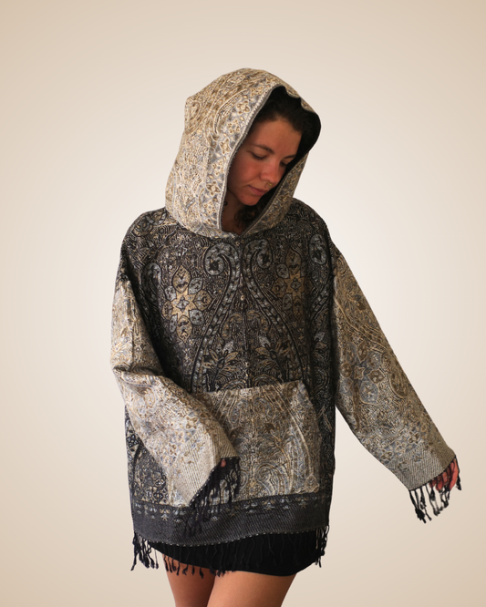 Solstice Gold Full Size Pashmina Hoodie